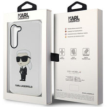 Заредете изображение във визуализатора на галерията – Karl Lagerfeld KLHCS23MHNIKTCT S23+ S916 transparent hardcase Ikonik Karl Lagerfeld
