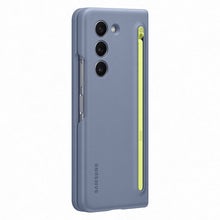 Заредете изображение във визуализатора на галерията – Silicone case for Samsung Galaxy Z Fold 5 Slim Case + stylus - blue
