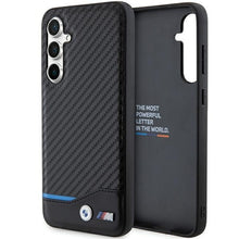 Заредете изображение във визуализатора на галерията – Original Case BMW Leather Carbon BMHCS23FE22NBCK for Samsung Galaxy S23 FE Black
