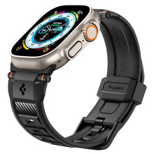 Заредете изображение във визуализатора на галерията – Spigen Rugged Band for Apple Watch 4/5/6/7/8/9/SE/Ultra 1/2 (42/44/45/49mm) - matte black
