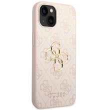 Заредете изображение във визуализатора на галерията – Guess 4G Big Metal Logo case for iPhone 15 Plus - pink
