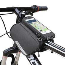 Заредете изображение във визуализатора на галерията – Wozinsky frame bike bag + detachable phone cover up to 6.5 "1.5l black (WBB7BK)
