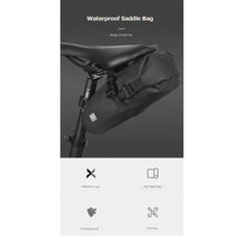 Заредете изображение във визуализатора на галерията – Bike bag under the bicycle seat with zip waterproof 1l sahoo 131363-sa - TopMag
