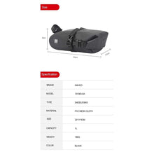 Заредете изображение във визуализатора на галерията – Bike bag under the bicycle seat with zip waterproof 1l sahoo 131363-sa - TopMag
