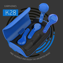 Заредете изображение във визуализатора на галерията – Bluetooth earphones stereo tws model k28 blue - TopMag
