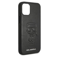 Заредете изображение във визуализатора на галерията – Karl Lagerfeld KLHCP12SPCUIKBK iPhone 12 mini 5,4" czarny/black hardcase Karl Ikonik Outline
