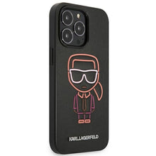 Заредете изображение във визуализатора на галерията – Original faceplate case KARL LAGERFELD KLHCP13LTUOK for iPhone 13 PRO (Multipink IK / black)
