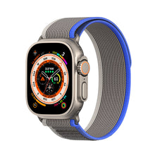 Заредете изображение във визуализатора на галерията – Velcro Sports Strap for Apple Watch 8 / 7 / 6 / SE / 5 / 4 / 3 / 2 / 1 (38, 40, 41 mm) Dux Ducis Strap YJ Version - Blue Gray
