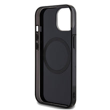 Заредете изображение във визуализатора на галерията – Original Case MERCEDES hardcase Double Layer Crossed Lines MagSafe MEHMP15S23HRSK for Iphone 15 Black
