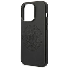 Заредете изображение във визуализатора на галерията – Karl Lagerfeld KLHCP14XFWHK iPhone 14 Pro Max 6,7" hardcase czarny/black Leather Perforated Logo
