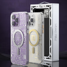 Заредете изображение във визуализатора на галерията – Kingxbar PQY Geek Series magnetic case for iPhone 14 Pro MagSafe gold
