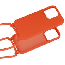 Заредете изображение във визуализатора на галерията – Strap Silicone Case for Iphone 15 Pro Max design 1 orange
