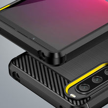 Заредете изображение във визуализатора на галерията – Carbon Case cover for Sony Xperia 10 V flexible silicone carbon cover black
