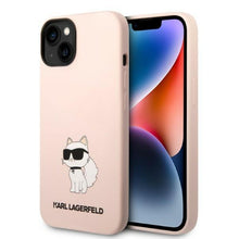 Заредете изображение във визуализатора на галерията – Karl Lagerfeld KLHCP14MSNCHBCP iPhone 14 Plus 6.7" hardcase pink/pink Silicone Choupette
