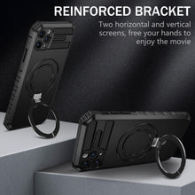 Заредете изображение във визуализатора на галерията – Tel Protect Armor Magsafe Metal Ring Case for Iphone 11 Pro Max black

