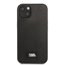 Заредете изображение във визуализатора на галерията – Karl Lagerfeld KLHCP13SSFMP2K iPhone 13 mini 5.4" hardcase black/black Saffiano Plaque
