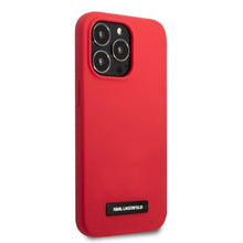 Заредете изображение във визуализатора на галерията – Karl Lagerfeld KLHCP13LSLMP1R iPhone 13 Pro / 13 6.1" hardcase red/red Silicone Plaque
