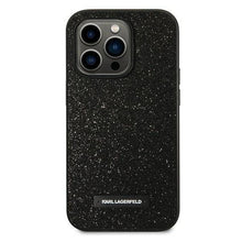 Заредете изображение във визуализатора на галерията – Original faceplate гръб  karl lagerfeld klhcp14lg2elk за iphone 14 pro (solid glitter plaque logo / black)
