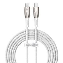 Заредете изображение във визуализатора на галерията – Baseus Glimmer Series cable with fast charging USB-C 480Mb/s PD 100W 2m white
