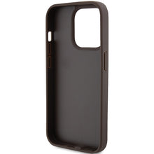 Заредете изображение във визуализатора на галерията – Original Case GUESS hardcase Leather 4G Triangle Strass GUHCP15LP4TDPW for Iphone 15 Pro Brown
