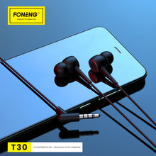 Заредете изображение във визуализатора на галерията – Foneng Earphones T30 with microphone black
