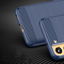 Заредете изображение във визуализатора на галерията – Carbon Case for Samsung Galaxy S23+ flexible silicone carbon cover blue
