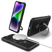 Заредете изображение във визуализатора на галерията – Tel Protect Armor Magsafe Metal Ring Case for Iphone 15 Plus black
