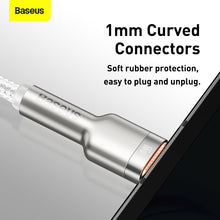 Заредете изображение във визуализатора на галерията – Baseus Cable Cafule Metal - USB to Type C - 66W 2 metres (CAKF000202) white
