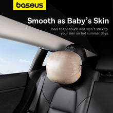 Заредете изображение във визуализатора на галерията – Baseus ComfortRide Series car headrest cushion with 2 materials - beige
