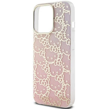 Заредете изображение във визуализатора на галерията – Hello Kitty IML Gradient Electrop Crowded Kitty Head Case for iPhone 15 Pro - Pink
