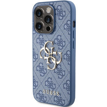 Заредете изображение във визуализатора на галерията – Original Case GUESS hardcase 4G Big Metal Logo GUHCP15L4GMGBL for Iphone 15 Pro blue
