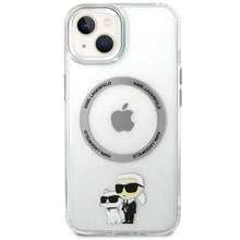 Заредете изображение във визуализатора на галерията – Karl Lagerfeld KLHMP13MHNKCIT iPhone 13 6.1" hardcase transparent Iconic Karl&amp;Choupette Magsafe

