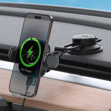 Заредете изображение във визуализатора на галерията – Spigen UTS35W ONETAP UNIVERSAL WINDSHIELD &amp; DASHBOARD CAR MOUNT WIRELESS CHARGER BLACK

