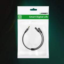 Заредете изображение във визуализатора на галерията – Ugrenn AV123 headphone cable 3.5 mm minijack (male) - 2x 3.5 mm minijack (female) - black
