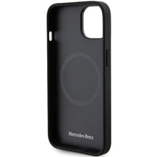 Заредете изображение във визуализатора на галерията – Mercedes MEHMP14S23RCMK case for iPhone 14 - black Smooth Leather MagSafe
