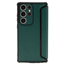 Заредете изображение във визуализатора на галерията – Razor Carbon Book Case for Samsung Galaxy S23 Ultra dark green
