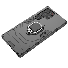 Заредете изображение във визуализатора на галерията – Ring Armor case for Samsung Galaxy S23 Ultra armored cover magnetic ring holder black
