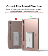 Заредете изображение във визуализатора на галерията – Ringke Fusion Combo Outstanding hard case with TPU frame for Samsung Galaxy Tab S7+ (S7 Plus) + self-adhesive foldable stand transparent (FC476R39)
