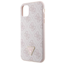 Заредете изображение във визуализатора на галерията – Guess GUHCN61P4TDSCPP Case for iPhone 11 / Xr - Pink Crossbody 4G Metal Logo
