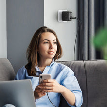 Заредете изображение във визуализатора на галерията – Ugreen fast charger PPS 65W USB / 3x USB Type C QC 3.0 Power Delivery SCP FCP AFC (gallium nitride) black (CD224 70774)
