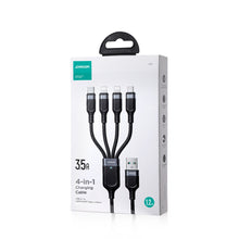 Заредете изображение във визуализатора на галерията – 4in1 USB cable USB-A - USB-C / 2 x Lightning / Micro for charging and data transmission 1.2m Joyroom S-1T4018A18 - black

