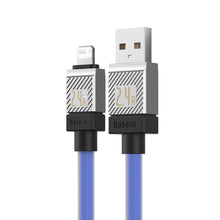 Заредете изображение във визуализатора на галерията – BASEUS cable USB to Apple Lightning 8-pin CoolPlay 2,4A 1m blue CAKW000403
