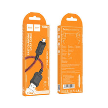 Заредете изображение във визуализатора на галерията – HOCO cable USB to Micro 2,4A Leader X94 red
