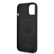 Заредете изображение във визуализатора на галерията – Karl Lagerfeld KLHMP14SSNIKBCK iPhone 14 6.1" hardcase black/black Silicone Ikonik Magsafe
