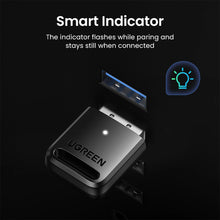Заредете изображение във визуализатора на галерията – Ugreen CM390 5.0 USB Bluetooth adapter - black
