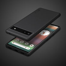 Заредете изображение във визуализатора на галерията – Nillkin Super Frosted Shield case for Google Pixel 6a cover + phone stand black
