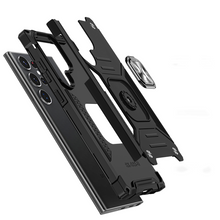Заредете изображение във визуализатора на галерията – Wozinsky Ring Armor case for Samsung Galaxy S23 Ultra armored cover magnetic holder ring black
