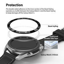 Заредете изображение във визуализатора на галерията – Ringke Bezel Styling case frame envelope ring Samsung Galaxy Watch 3 45 mm black (Stainless Steel) (GW3-45-08)

