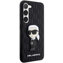 Заредете изображение във визуализатора на галерията – Karl Lagerfeld KLHCS23SSAKLHKPK S23 S911 hardcase black/black Saffiano Monogram Ikonik
