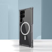 Заредете изображение във визуализатора на галерията – Nillkin Nature Pro Magnetic Case for Samsung Galaxy S23 Ultra with MagSafe armored cover white
